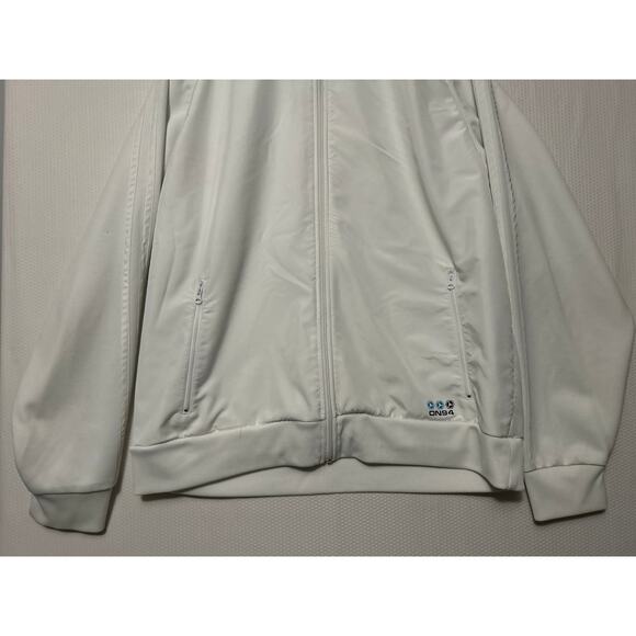Old Navy White Full Zip Lightweight Track Jacket Long Sleeve Zip Pocket XXL - Picture 4 of 10